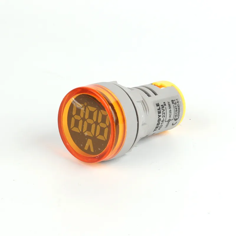 Voltage meter - Circular - large screen  Yellow