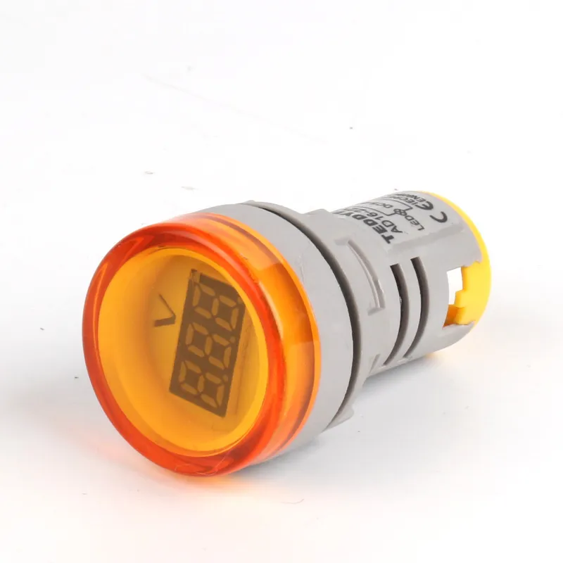 Voltage meter - Circular - Small screen  Yellow