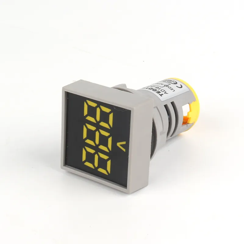 Voltage Meters - Square Yellow