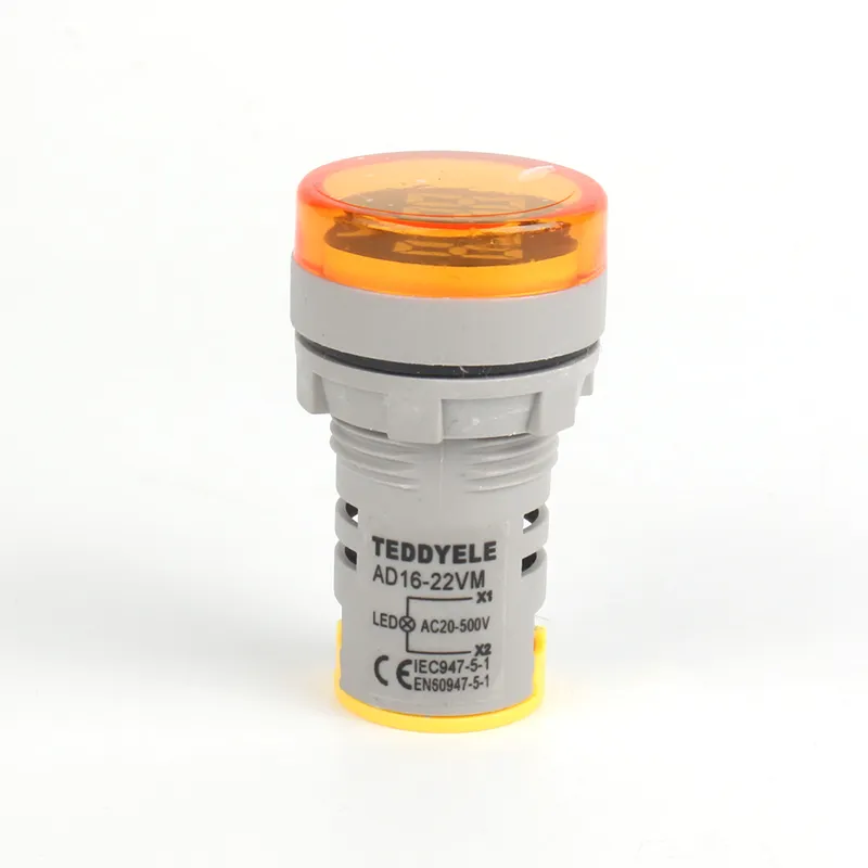 Voltage meter - Circular - large screen  Yellow